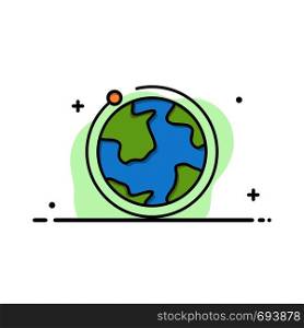 Globe, World, Internet, Hotel Business Logo Template. Flat Color