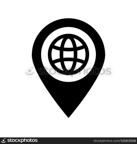 gloge map pin connection vector map pointer icon. gloge map pin connection vector map pointer