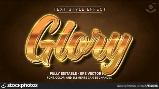 Glory Text Style Effect. Graphic Design Element.