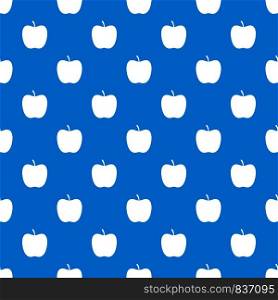Glossy apple pattern repeat seamless in blue color for any design. Vector geometric illustration. Glossy apple pattern seamless blue