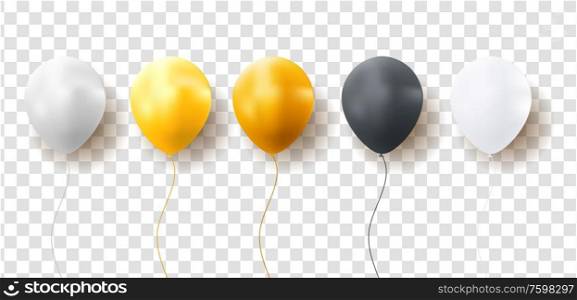 Glossy Balloons on Transparent Background Vector Illustration eps10. Glossy Balloons on Transparent Background Vector Illustration