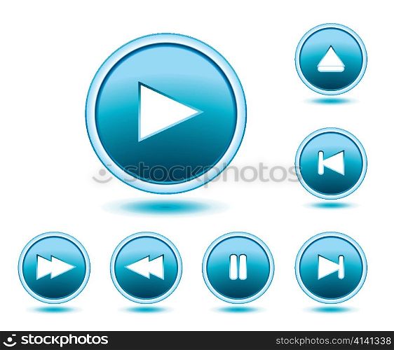 glossy buttons set vector illustration