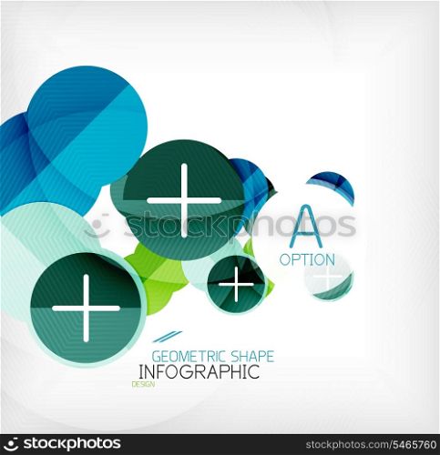 Glossy circle geometric shape info graphic background. For business presentation | technology | web design