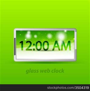 Glossy electronic clock web box
