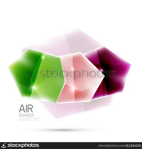 Glossy elements. Geometric abstract shapes on white. Abstract background. Glossy elements. Geometric abstract shapes on white. Abstract background. Vector blank illustration