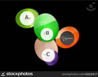 Glossy glass circle banner design template. Glossy glass circle banner design template, speech bubbles