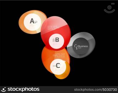 Glossy glass circle banner design template. Glossy glass circle banner design template, speech bubbles