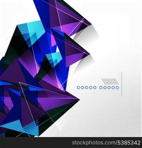 Glossy glass geometric shape background
