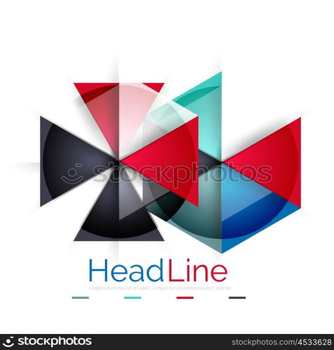 Glossy glass modern triangle layout. Glossy glass modern triangle layout. Vector background