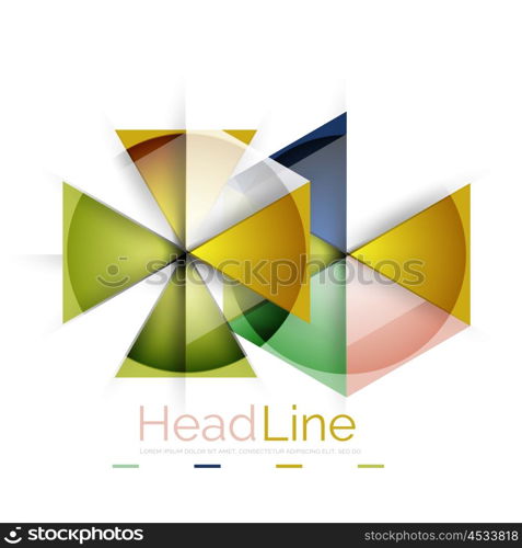 Glossy glass modern triangle layout. Glossy glass modern triangle layout. Vector background