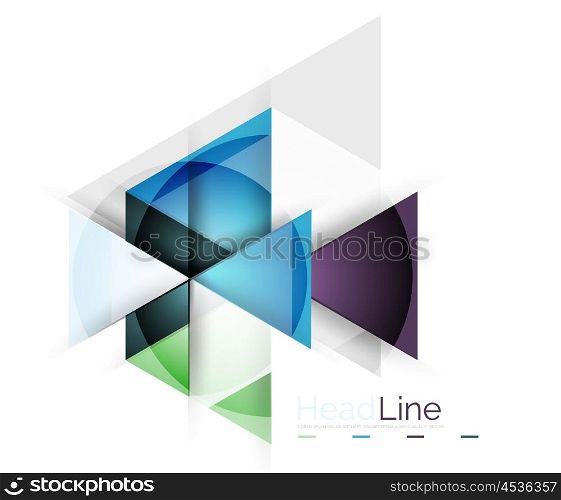 Glossy glass modern triangle layout. Glossy glass modern triangle layout. Vector background