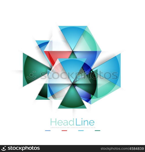 Glossy glass modern triangle layout. Glossy glass modern triangle layout. Vector background