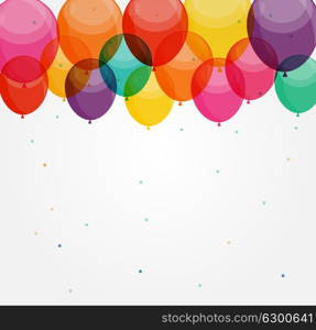 Glossy Happy Birthday Balloons Background Vector Illustration eps10. Glossy Happy Birthday Balloons Background Vector Illustration