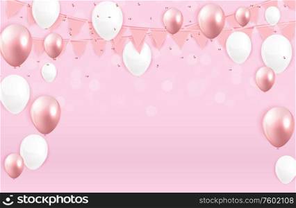 Glossy Happy Birthday Balloons Background Vector Illustration eps10. Glossy Happy Birthday Balloons Background Vector Illustration