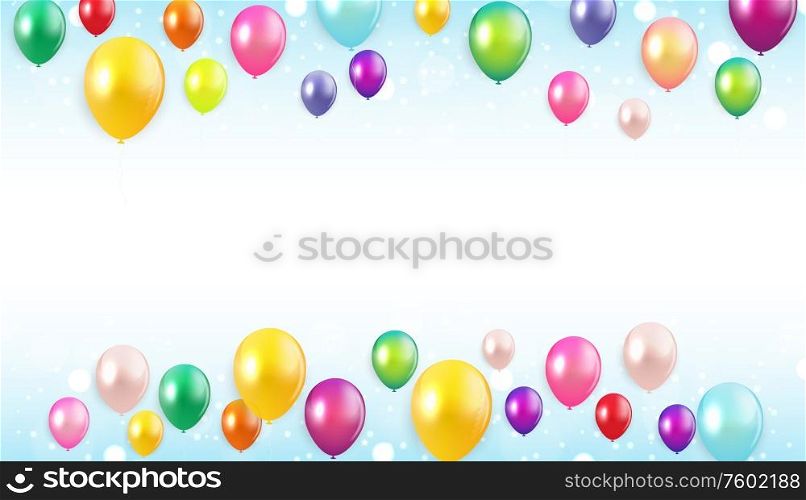 Glossy Happy Birthday Balloons Background Vector Illustration eps10. Glossy Happy Birthday Balloons Background Vector Illustration