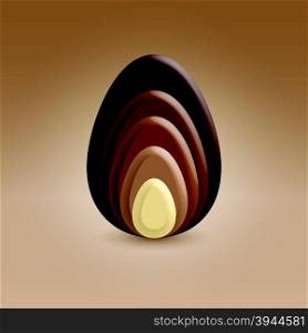 Glossy multilayered chocolate abstract background figure