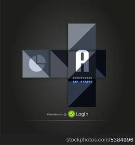 Glossy square vector option buttons for business background | numbered banners | business lines | graphic website layout vector