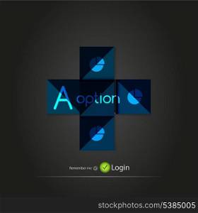 Glossy square vector option buttons for business background | numbered banners | business lines | graphic website layout vector