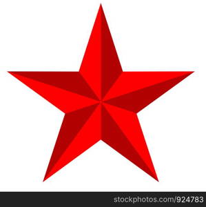 glossy star icon on white background. flat style. red colors star icon for your web site design, logo, app, UI. shiny star symbol. star sign.