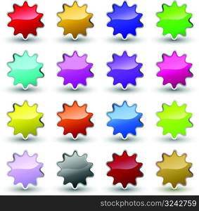 glossy star icons