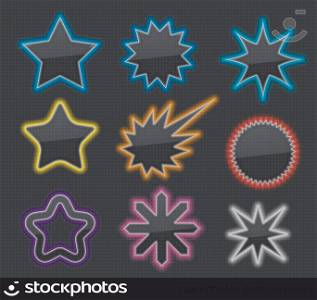 Glossy star over gray background