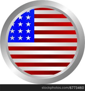 glossy theme america national flag. shiny glossy theme national flag vector art illustration