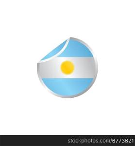 glossy theme argentina national flag. shiny glossy theme national flag vector art illustration