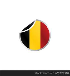 glossy theme belgium national flag. shiny glossy theme national flag vector art illustration
