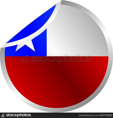 glossy theme chile national flag. shiny glossy theme national flag vector art illustration