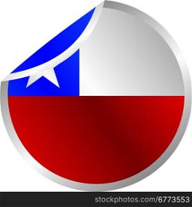 glossy theme chile national flag. shiny glossy theme national flag vector art illustration