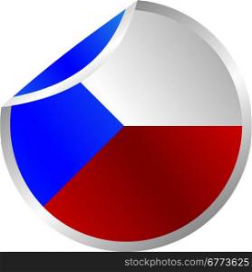 glossy theme czech national flag. shiny glossy theme national flag vector art illustration