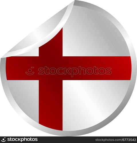 glossy theme england national flag. shiny glossy theme national flag vector art illustration