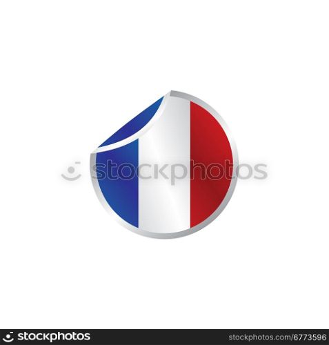glossy theme france national flag. shiny glossy theme national flag vector art illustration
