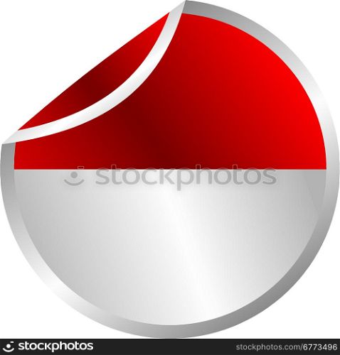 glossy theme indonesia national flag. shiny glossy theme national flag vector art illustration