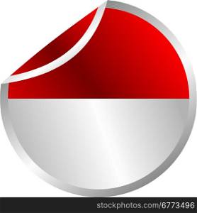glossy theme indonesia national flag. shiny glossy theme national flag vector art illustration