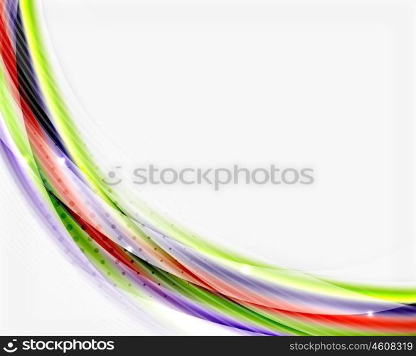 Glossy translucent wave vector template, line pattern