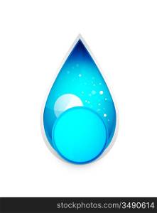 Glossy waterdrop icon