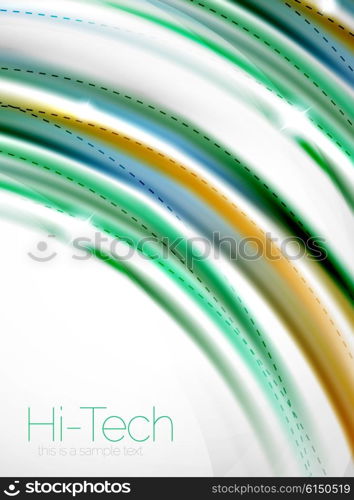 Glossy wave, coporate business brochure identity vector design