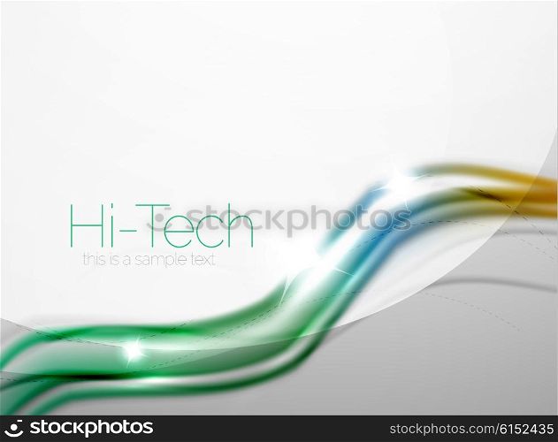 Glossy wave, coporate business brochure identity vector design