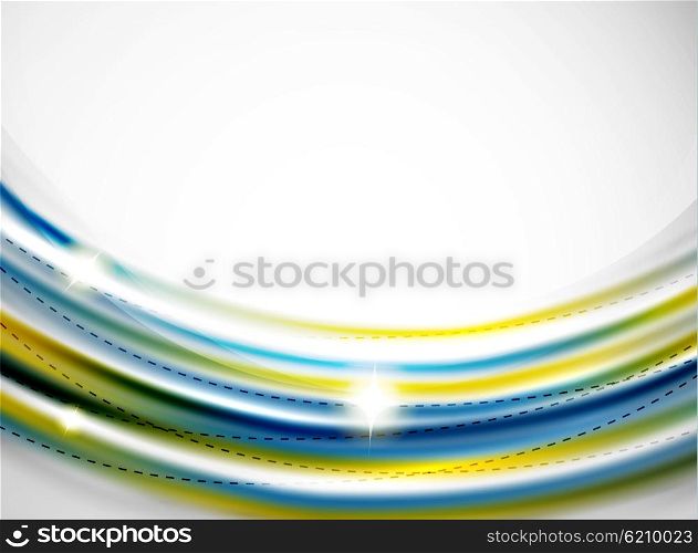 Glossy wave, coporate business brochure identity vector design