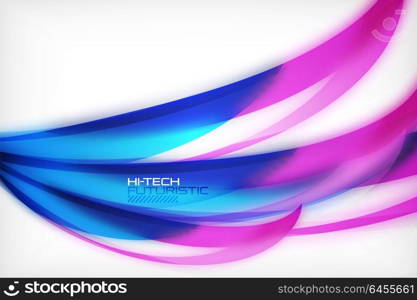 Glossy wave vector background. Glossy wave vector background, vector wavy line with light effects and texture, digital hitech futuristic template. Vector illustration