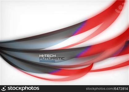 Glossy wave vector background. Glossy wave vector background, vector wavy line with light effects and texture, digital hitech futuristic template. Vector illustration
