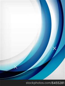 Glossy wave vector background with light and shadow effects, white cross shapes. Glossy blue wave vector background with light and shadow effects, white cross shapes. Template for web banner, business or technology presentation background or elements, vector illustration