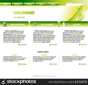 glossy website template vector illustration
