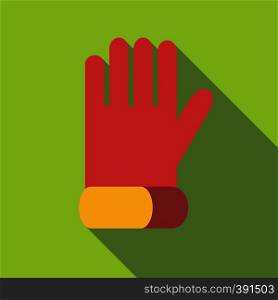 Glove for biker icon. Flat illustration of glove for biker vector icon for web. Glove for biker icon, flat style