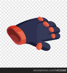 Glove for biker icon. Isometric illustration of glove for biker vector icon for web design. Glove for biker icon, isometric style