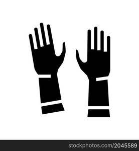 glove for washing glyph icon vector. glove for washing sign. isolated contour symbol black illustration. glove for washing glyph icon vector illustration