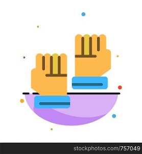 Glove, Gloves, Goalkeeper, Sport Abstract Flat Color Icon Template