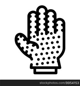 glove groomer line icon vector. glove groomer sign. isolated contour symbol black illustration. glove groomer line icon vector illustration flat