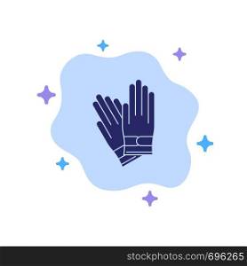 Gloves, Building, Construction, Repair Blue Icon on Abstract Cloud Background